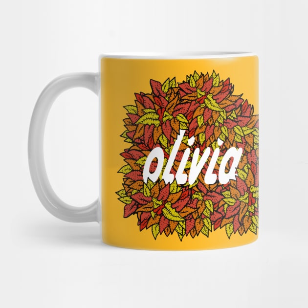 olivia, name art in leaves. by JJadx